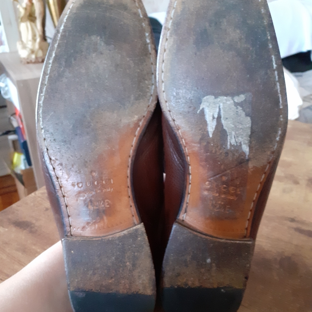 Gucci Men's calf skin leather dress loafers - Picture 9 of 12